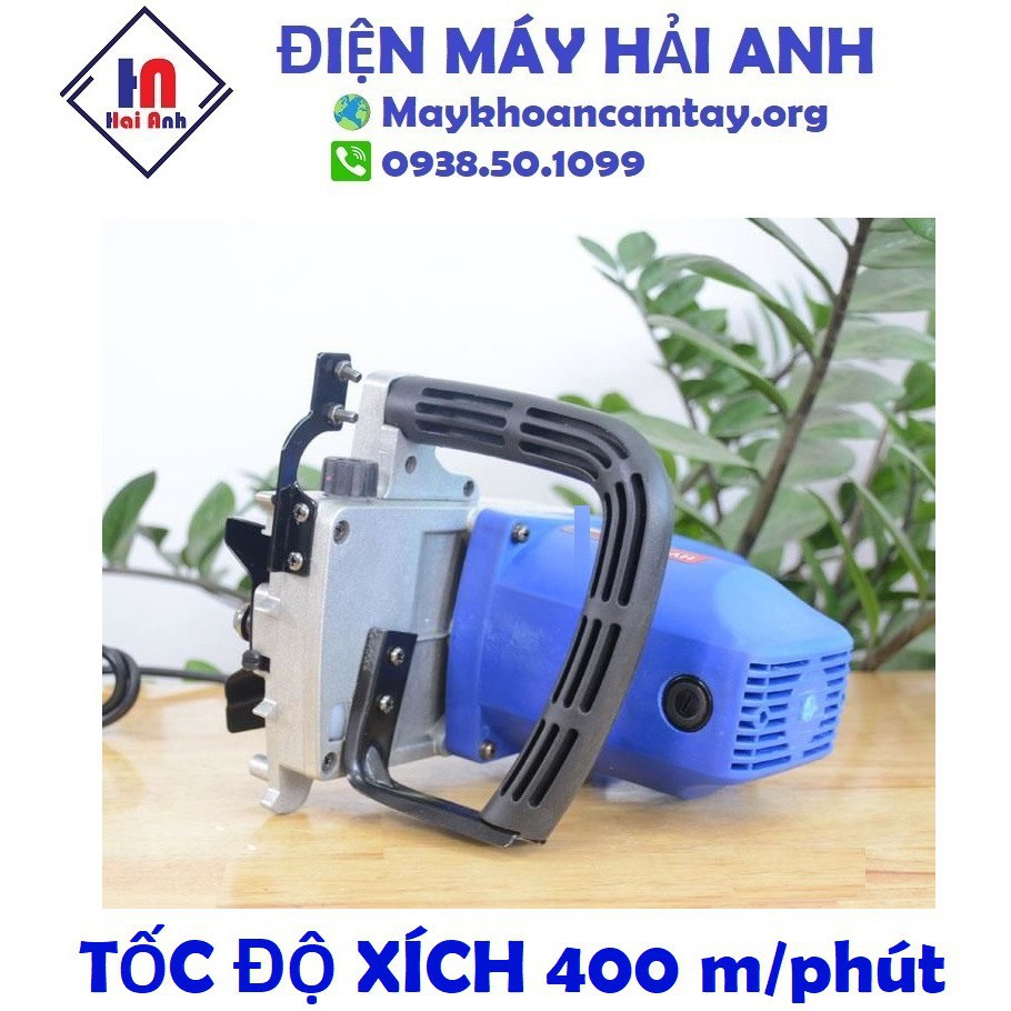 Máy xẻ gỗ mini cưa xích điện Hyundai HCX405 chính hãng, lam 40cm, công suất 1500W, động cơ bền bỉ. BH 6 tháng