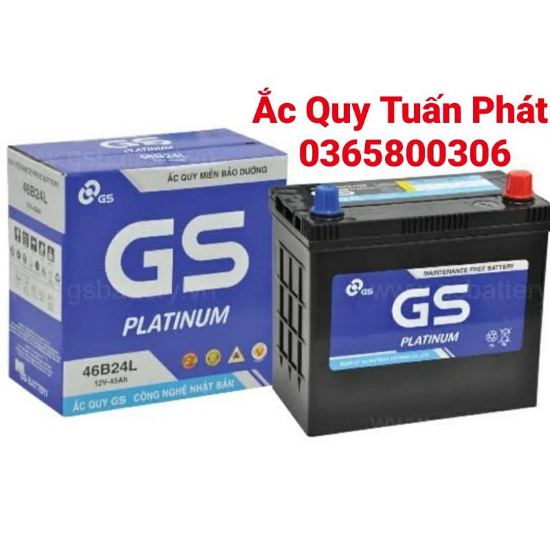 Bình Ắc Quy GS 12V-45Ah 46B24L(S) HÀNG CHÍNH HÃNG