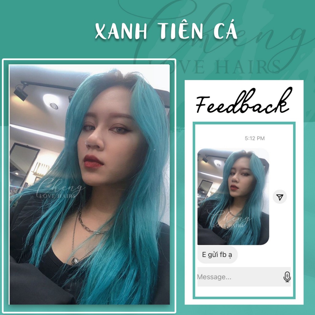 (KÈM TẨY) Thuốc nhuộm tóc màu XANH TIÊN CÁ | BigBuy360 - bigbuy360.vn