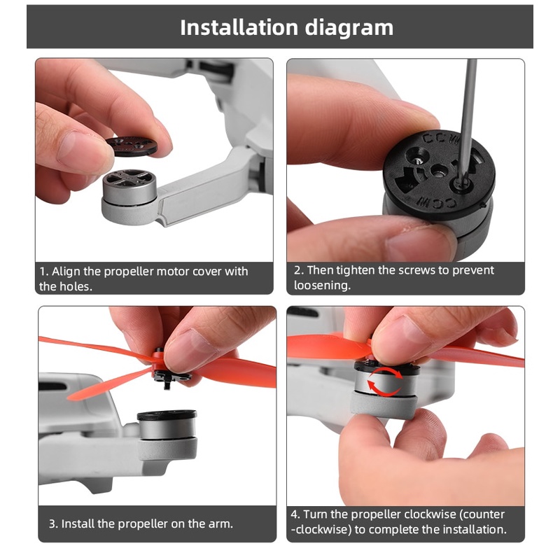 Set 4 Cánh Quạt Thay Thế Cho DJI Mavic Mini / Mini 2 Drone