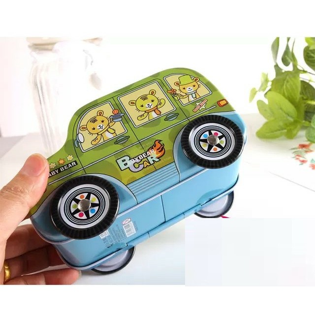 Đồ Chơi Ô Tô Két Sắt Đựng Tiền Tiết Kiệm Hình Ô Tô - Tặng Ổ Khóa Mini