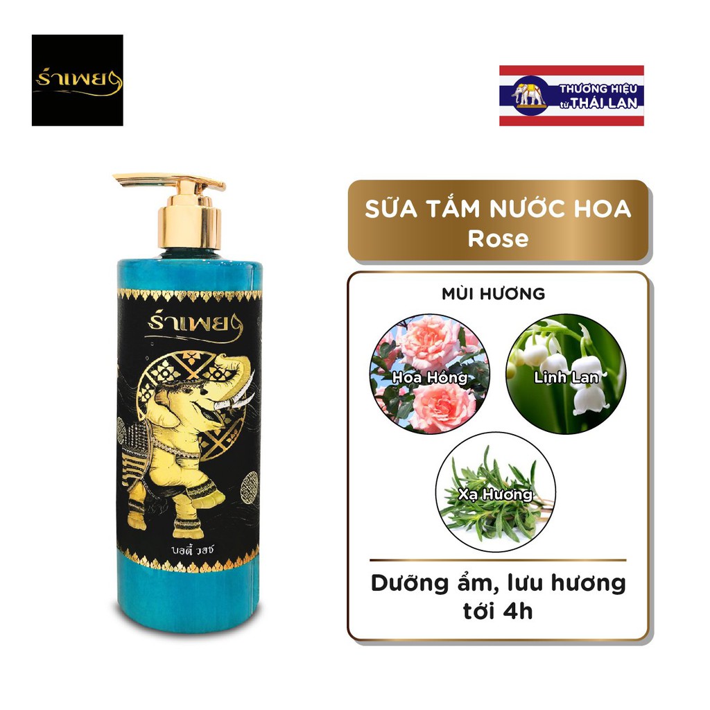 COMBO Bộ Kit Du Lịch SỮA TẮM NƯỚC HOA RAMPEI THAILAND - 30ML x 2 chai, Cực thơm, lưu hương lâu, tiện lợi mang du lịch