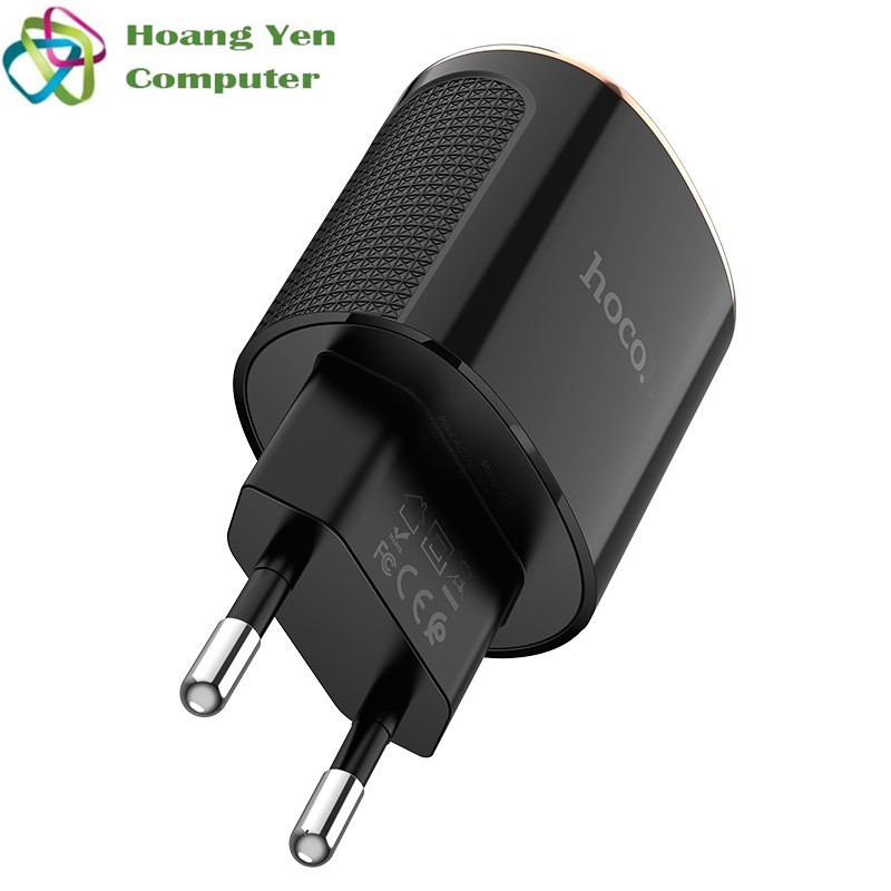 Cốc Sạc Nhanh Hoco C60A QC3.0 18W 2 Cổng USB - BH 1 năm Chính Hãng - Hoàng Yến Computer