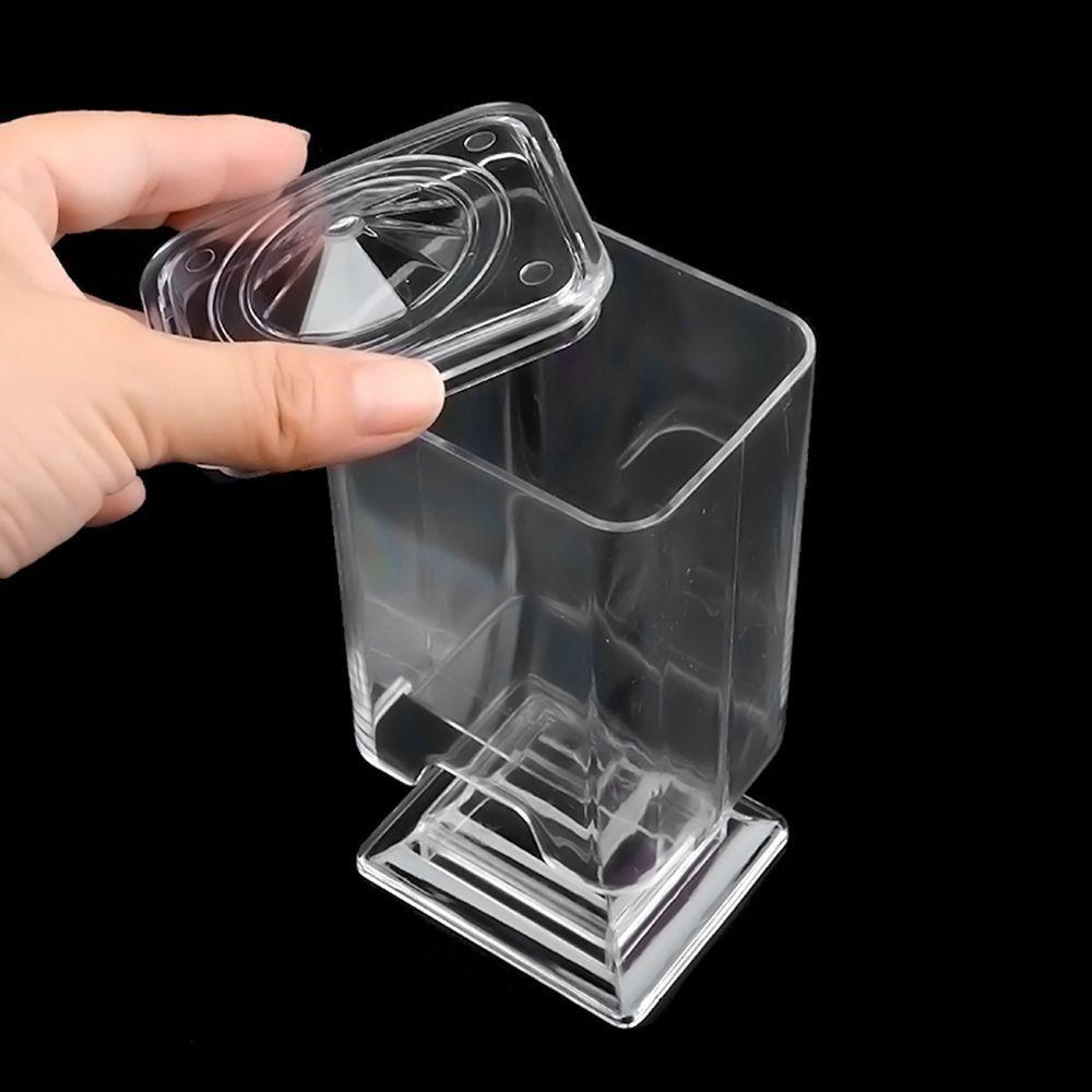 NICKOLAS Hộp Đựng Bông Tẩy Trang Bằng Nhựa Acrylic Trong Suốt Sáng Tạo Ốp