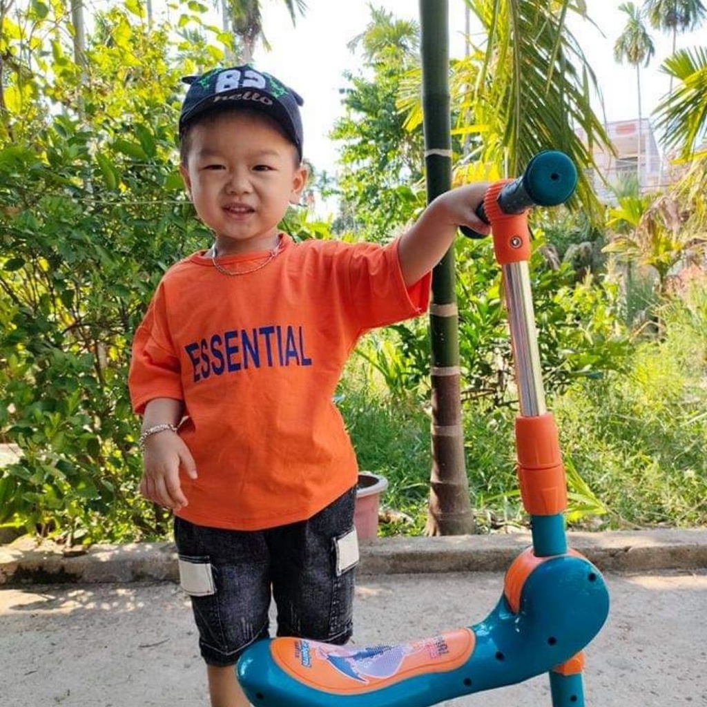 Áo thun tay lỡ cá tính cho bé trai/gái 10-30kg