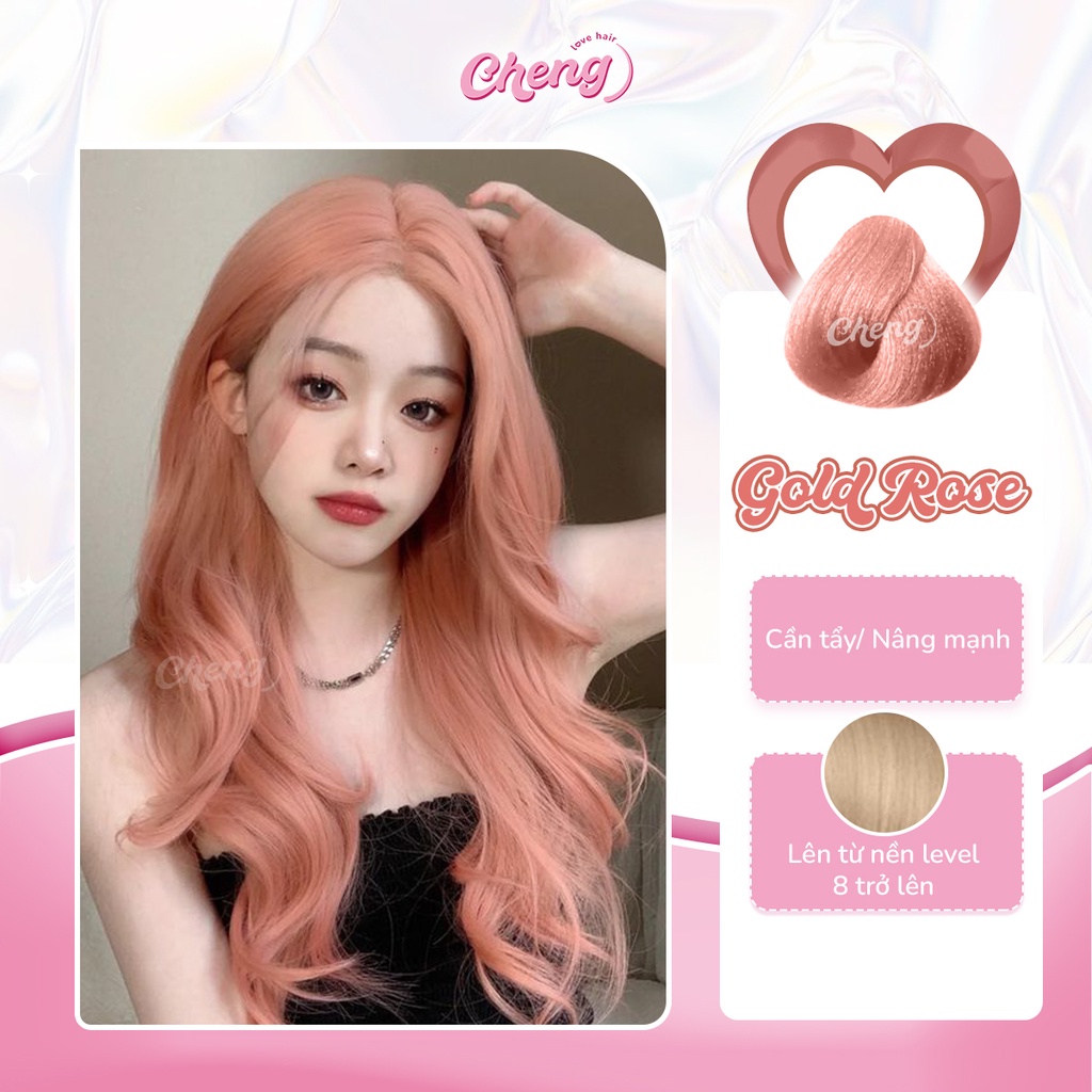 Thuốc Nhuộm Tóc Màu ROSE GOLD | Chenglovehair, Chenglovehairs