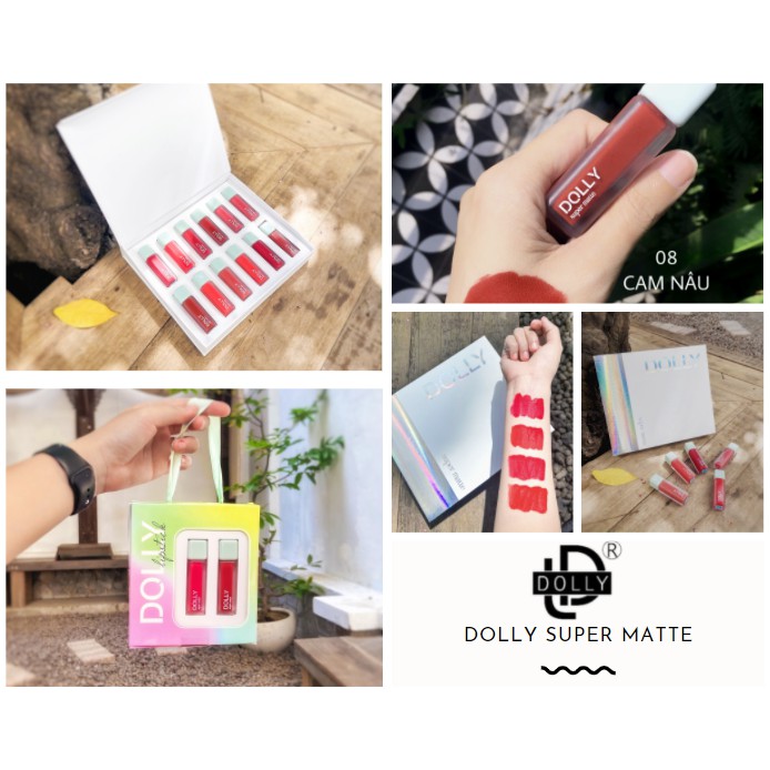 Son kem lì dolly COMBO 12 MÀU DOLLY SUPER MATTE chính hãng Hot Trend 2021 cho chị em | BigBuy360 - bigbuy360.vn