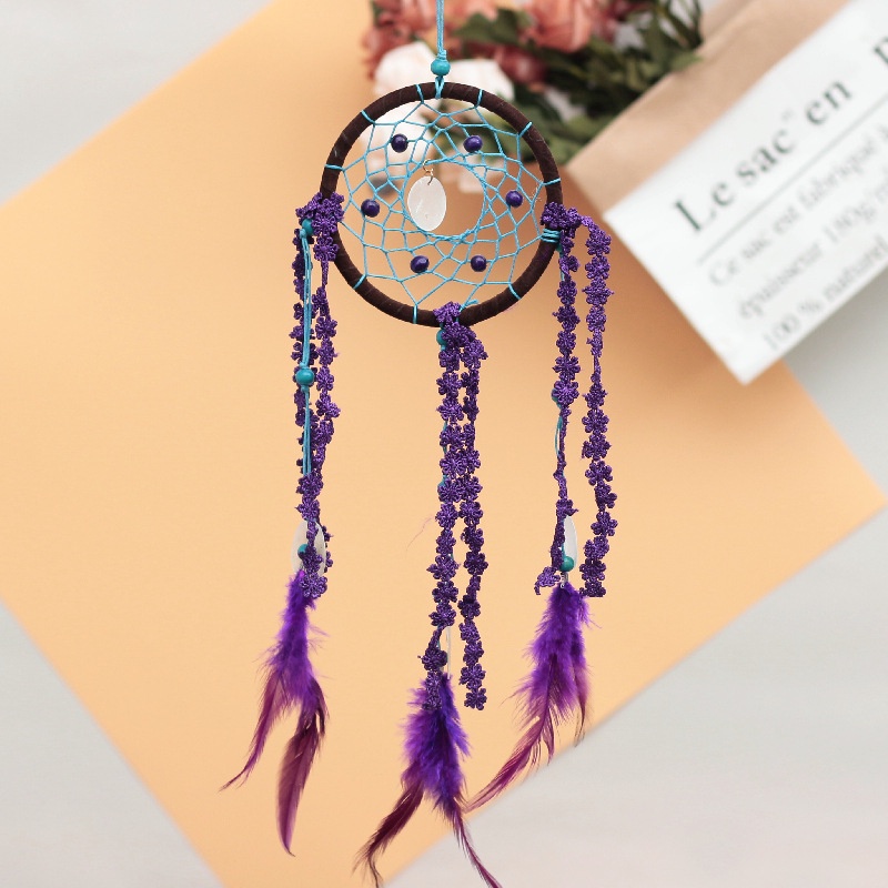 [Hàng sẵn] Chuông gió Dream Catcher Handmade Tròn Có Lông Vũ