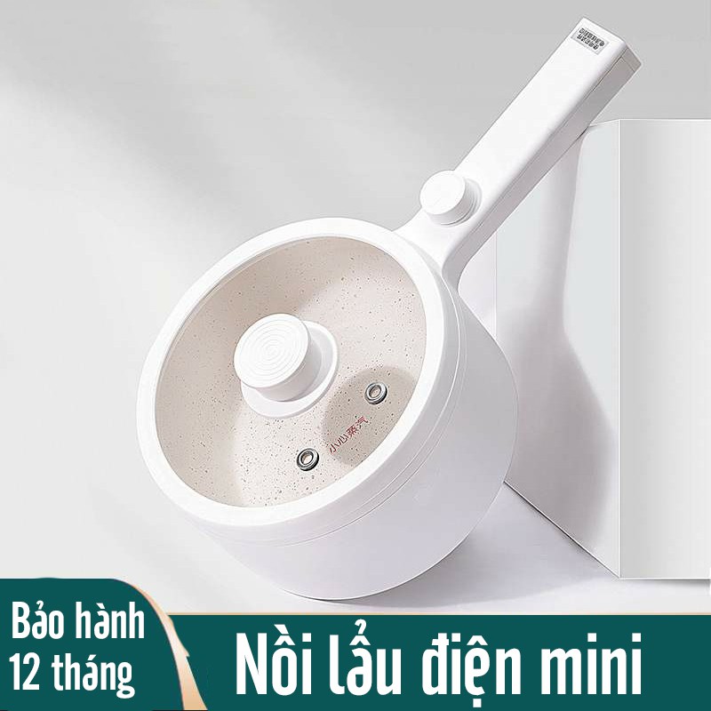 Nồi Lẩu Điện Mini Nồi Nấu Mì Chảo Lẩu Chống Dính Đa Năng Dung Tích 1.5L Công Suất 600W 2 Chế Độ Nhiệt Bảo Hành 12 Tháng