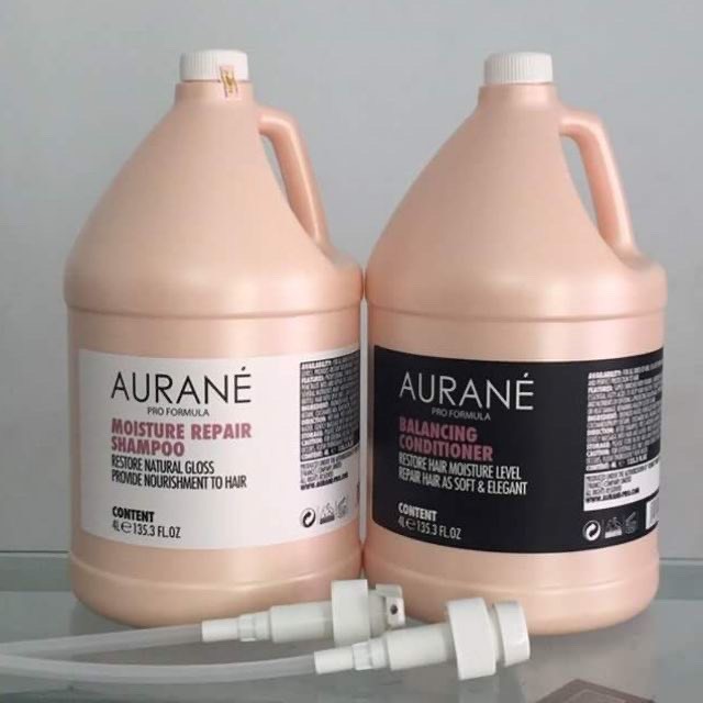 cặp dầu gội (xả) protein Moisturizing shampoo Aurane (pháp)4000ml