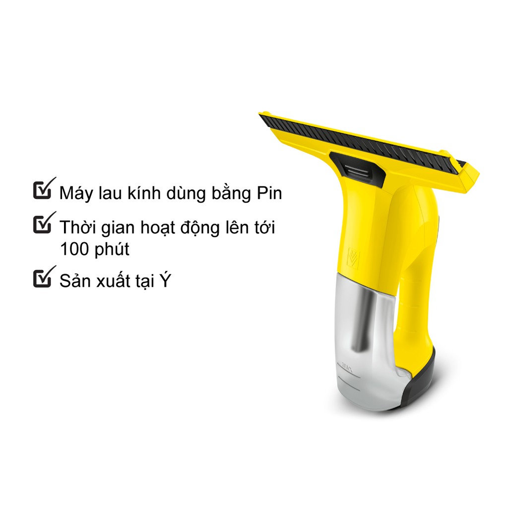 Combo máy lau kính Karcher WV6 + Khăn lau + Nước lau kính