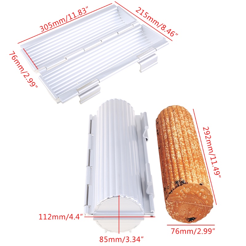 Khuôn Làm Bánh Mì Hình Trụ Bằng Nhôm Chống Dính Diy