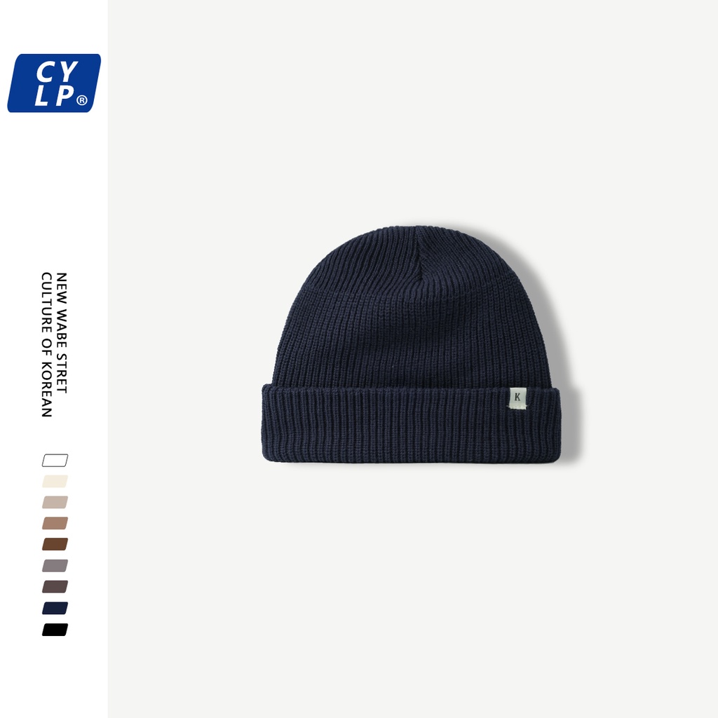 Mũ Len Dệt Kim In Chữ K Đơn Giản Bảo Vệ Tai Thời Trang Mùa Đông Phong Cách Hàn Quốc Cho Nam Và Nữ