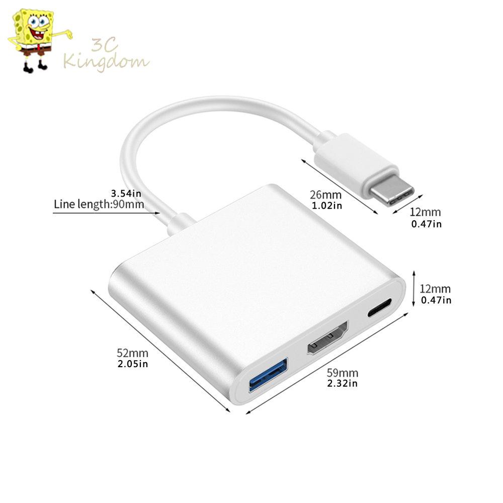 ☆Pro☆ Type-C Hub USB C To USB3.0 HDMI-compatible / VGA / RJ45 / TF Splitter Charger