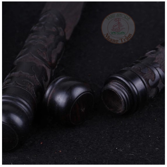 Bộ Ba Món Bằng Gỗ Mùn gồm Hộp lớn+Đế cắm nhang + Ống khắc CNC cao cấp - Đường nét tinh sảo, tiện lợi sử dụng- Tanu Store