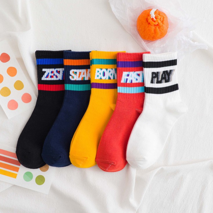 Set 5 đôi Tất Chữ 3D Siêu HOT