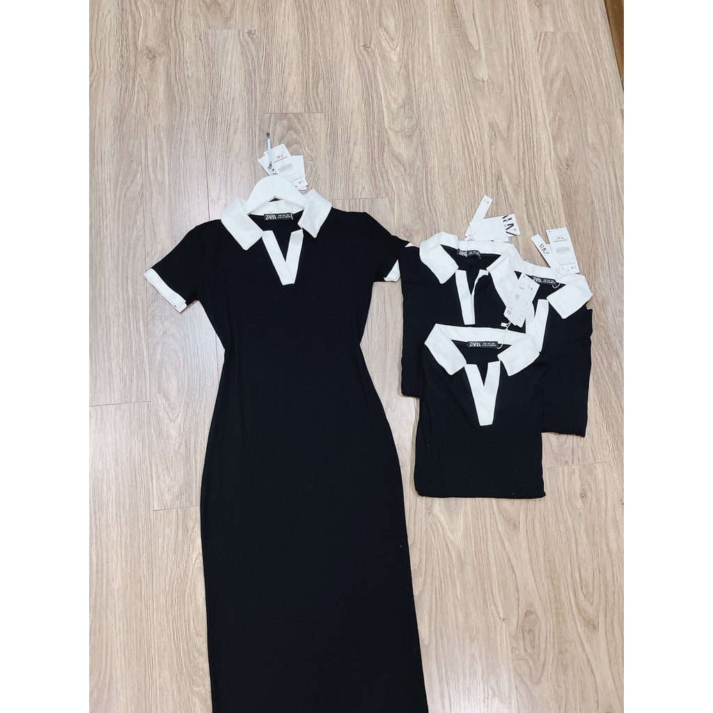 VÁY SUÔNG BODY CỔ TRỤ ÔM DÁNG SIÊU SANG