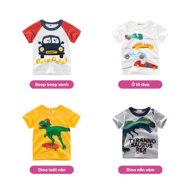 Áo thun bé trai 27KIDS cho bé trai in hình ngộ nghĩnh chất vải cotton hàng xuất Âu Mỹ #11
