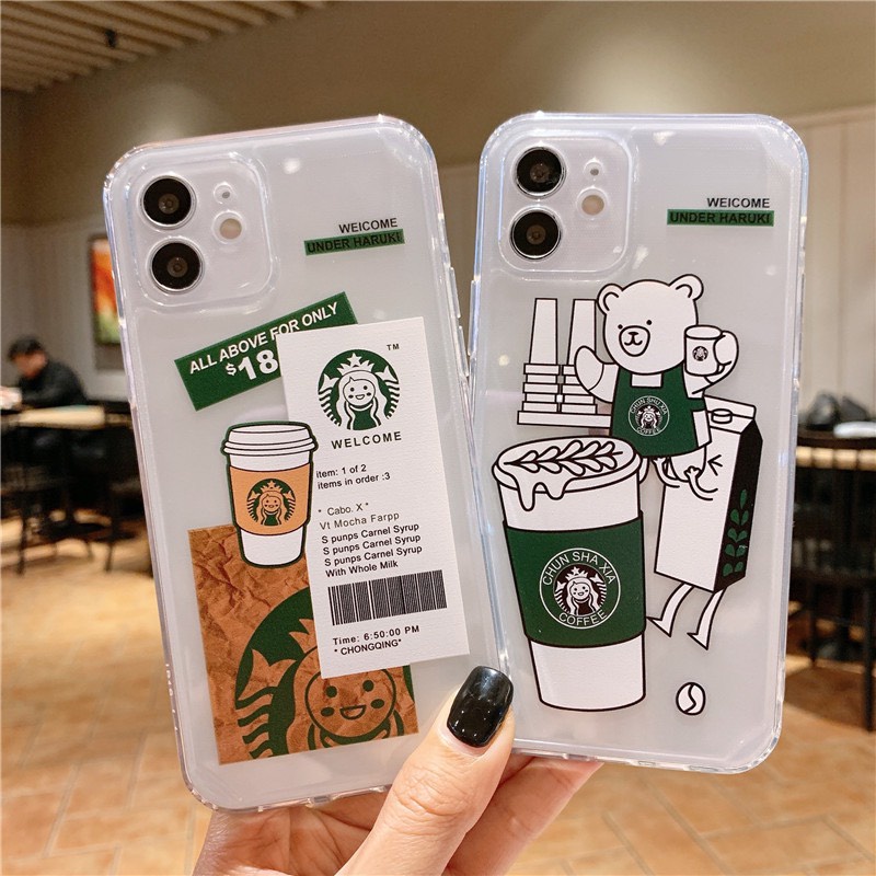 Ốp lưng điện thoại Iphone TRÁNG GƯƠNG chống sốc 4 góc CAFE STAR BUCKS ip7,8,plus/X,XS/XSMAX/11/11/12/13,pro,max