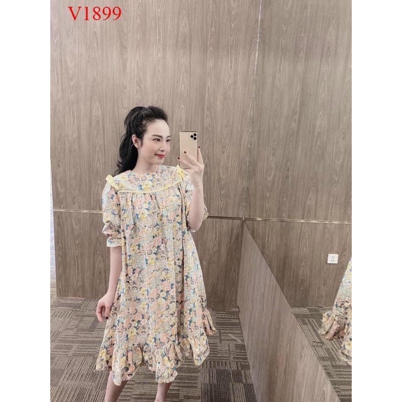 [Hàng Chuẩn] Váy Hoa Thô Dáng Suông Bèo Vàng, Đầm Hoa Tay Cộc Siêu Xinh Có Ảnh Thật Kèm Video | BigBuy360 - bigbuy360.vn