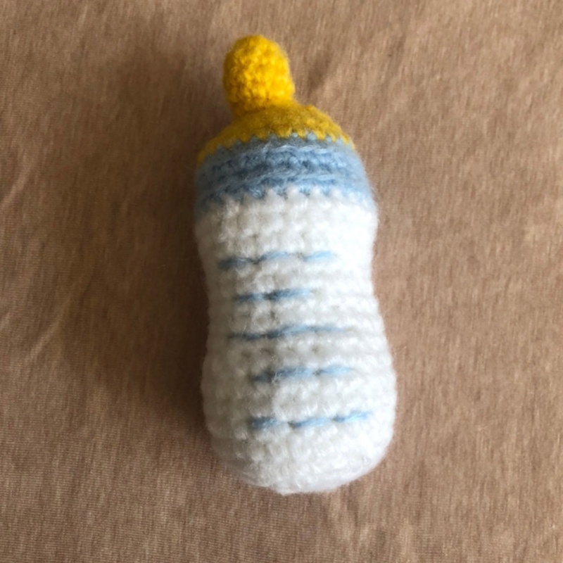 Bộ 3 Món Gồm Áo Liền Quần Dệt Kim Không Tay Cài Nút + Nón + Bình Sữa Ox Hoạt Hình Cho Trẻ Sơ Sinh