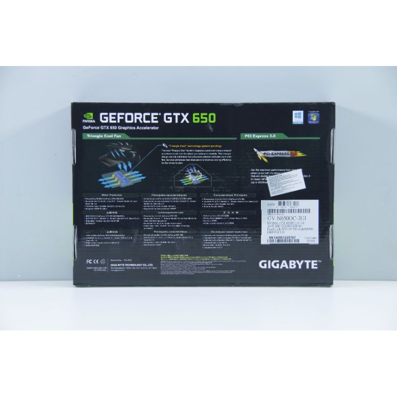 VGA Card màn hình Gigabyte GTX650 2GB GDDR5