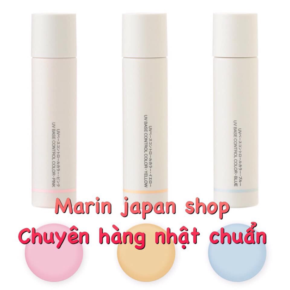 (SALE) Kem Lót Chống Nắng Muji Control Color SPF 50 có 3 màu hồng, xanh , vàng Nhật Bản