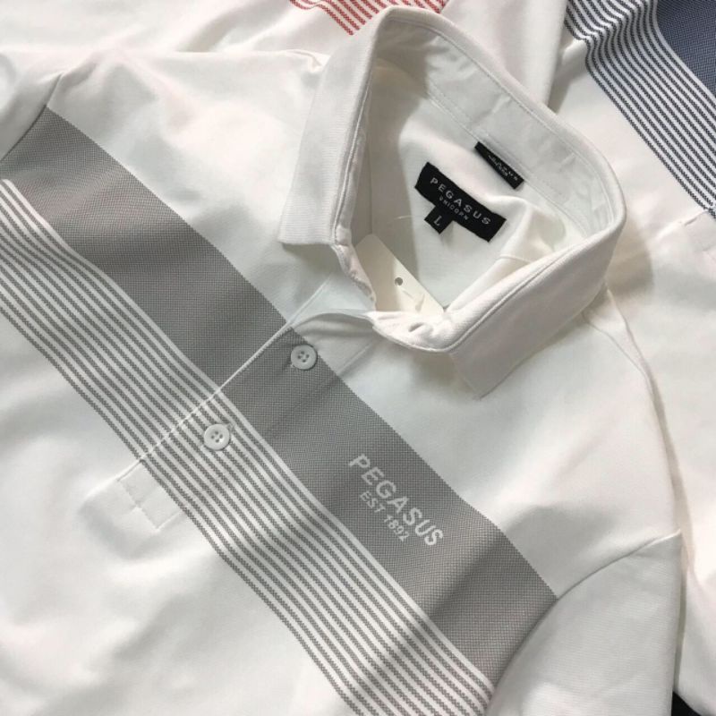 Áo thun polo nam chất cá sấu gai mềm, áo tay ngắn sọc đep | BigBuy360 - bigbuy360.vn