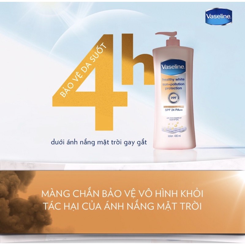 Vaseline sữa dưỡng thể Sun Pollution 400ml giá siêu rẻ