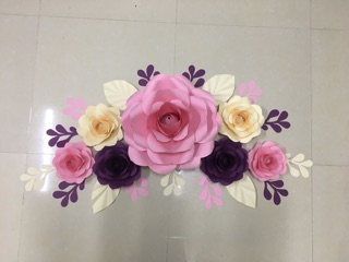 Hoa giấy backdrop gián tường