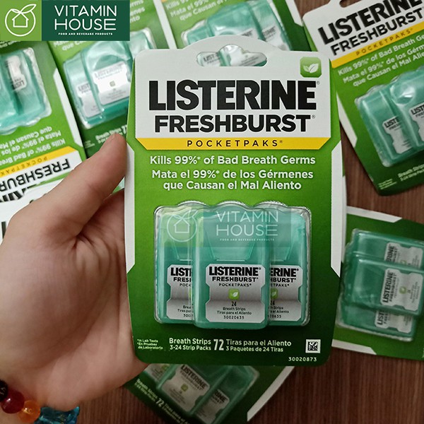 Vỉ 3 Hộp Miếng ngậm thơm miệng Listerine