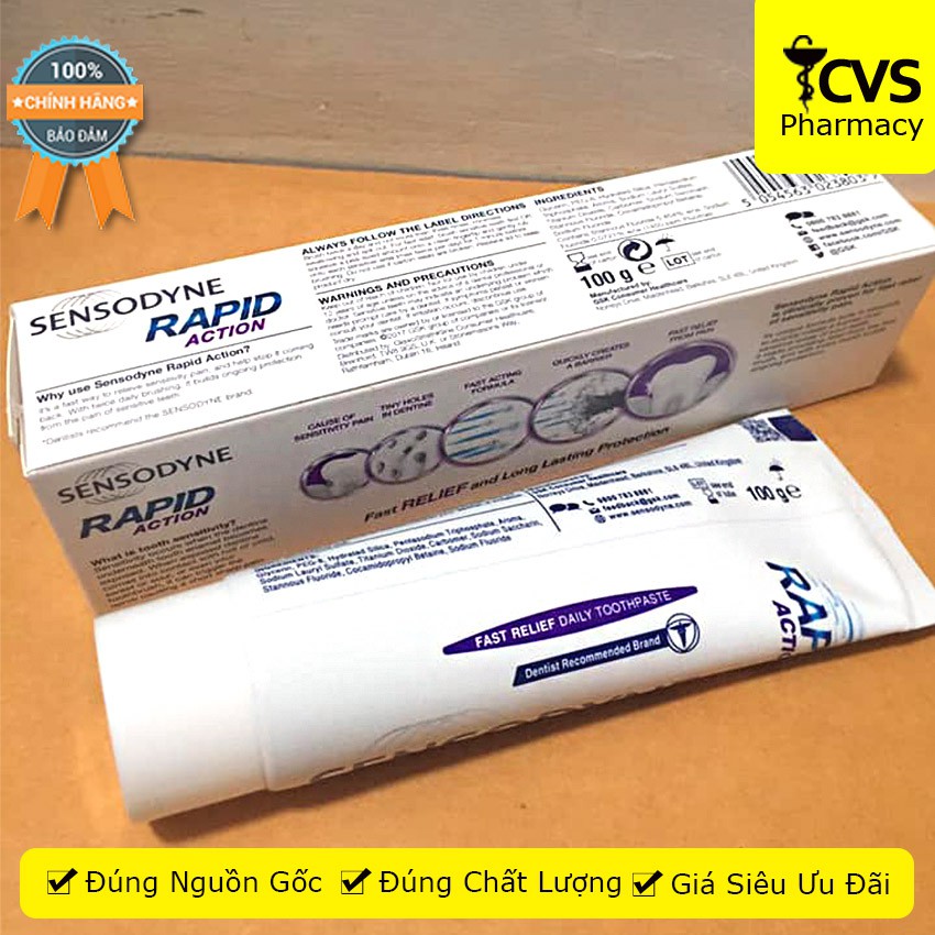 Kem đánh răng Sensodyne Rapid Action 100g - cvspharmacy