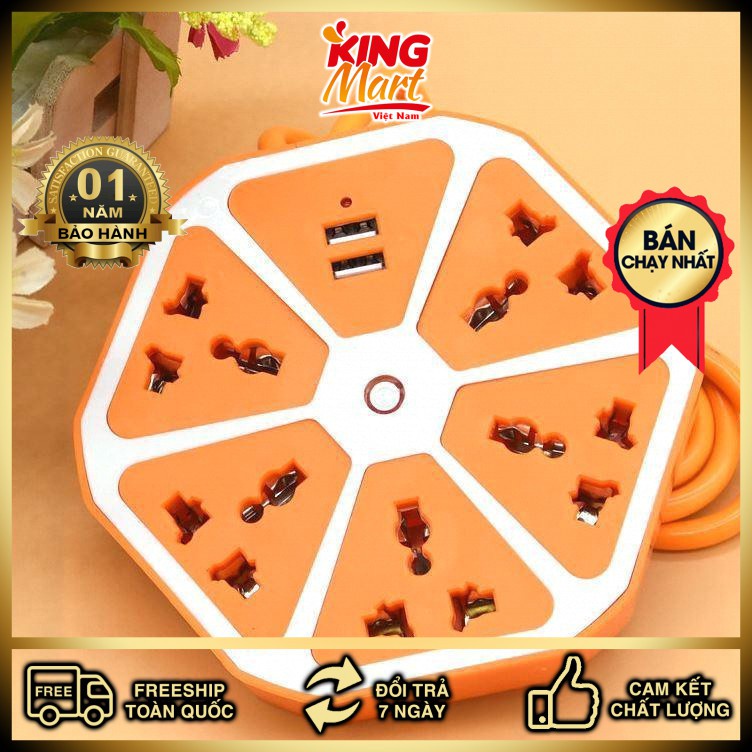 Ổ CẮM ĐIỆN USB ĐA NĂNG HÌNH MIẾNG CAM ĐỘC ĐÁO(mới)