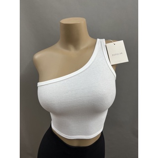 Áo croptop ba lỗ lệch vai ANNAKIKI chất thun gân -058