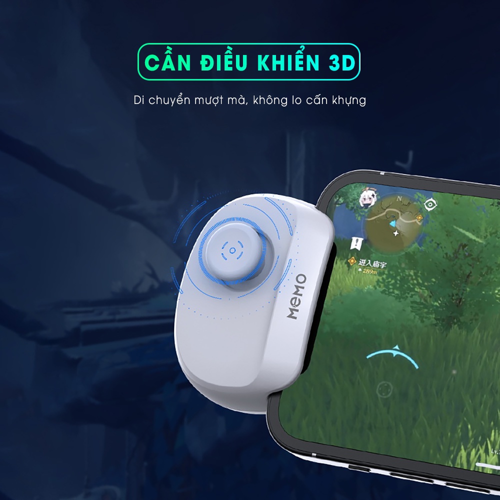 Tay cầm joystick chơi game liên quân MEMO MB01 kết nối bluetooth combo macro 16 kĩ năng 1 lần bấm hỗ trợ ghìm tâm pubg