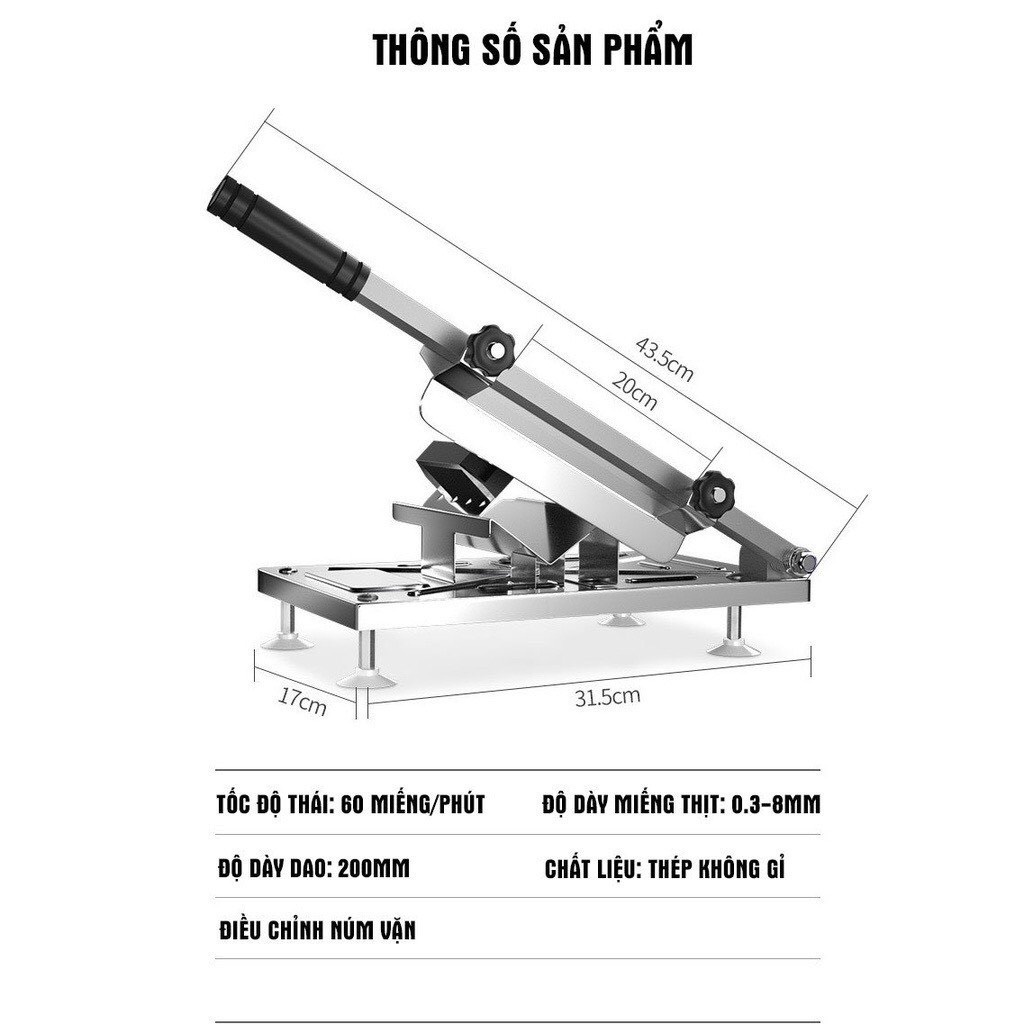 Máy thái thịt đông lạnh, dụng cụ cắt lát đa năng siêu sắc siêu bền