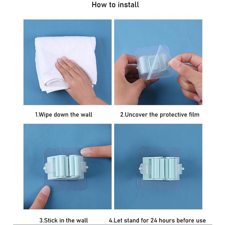 Trông ổn, một chiếc giá treo đa năng. Móc treo chổi, cây lau nhà, không cần khoan, dễ lắp đặt, chịu được nhiều trọng lượng