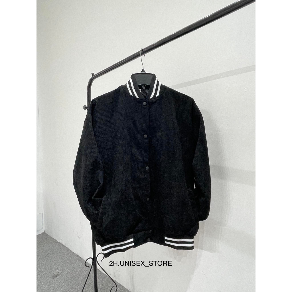 ÁO KHOÁC BOMBER UNISEX NAM NỮ FORM RỘNG CHẤT NHUNG TĂM CAO CẤP 2H.UNISEX_STORE