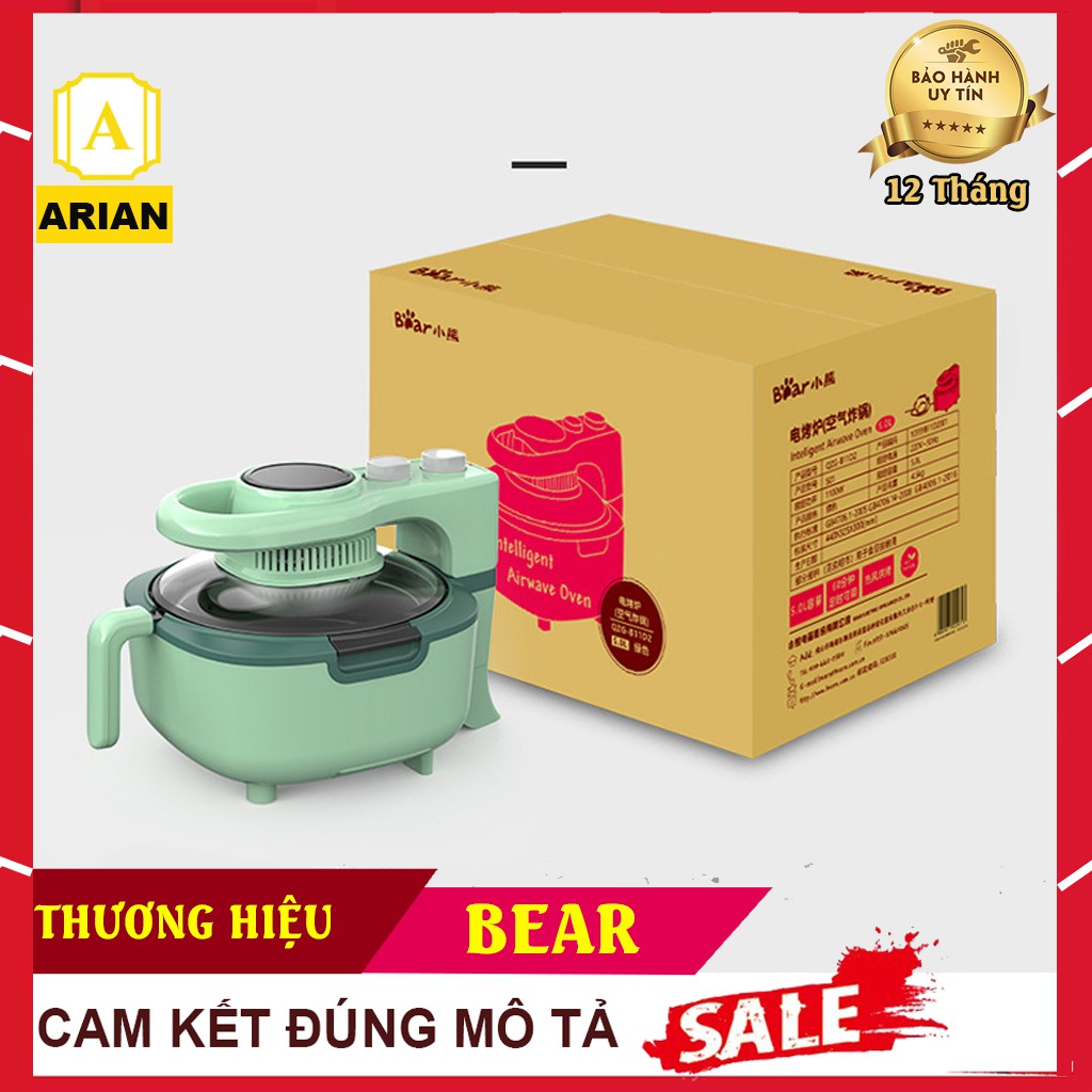 [CHÍNH HÃNG] Nồi chiên không dầu Bear Model QZG-B11D2 dung tích 5L Bảo hành chính hãng 12 tháng