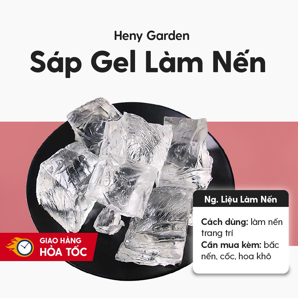 Sáp Gel Trong Suốt Làm Nến Thơm Trang Trí GM-80 HENY GARDEN