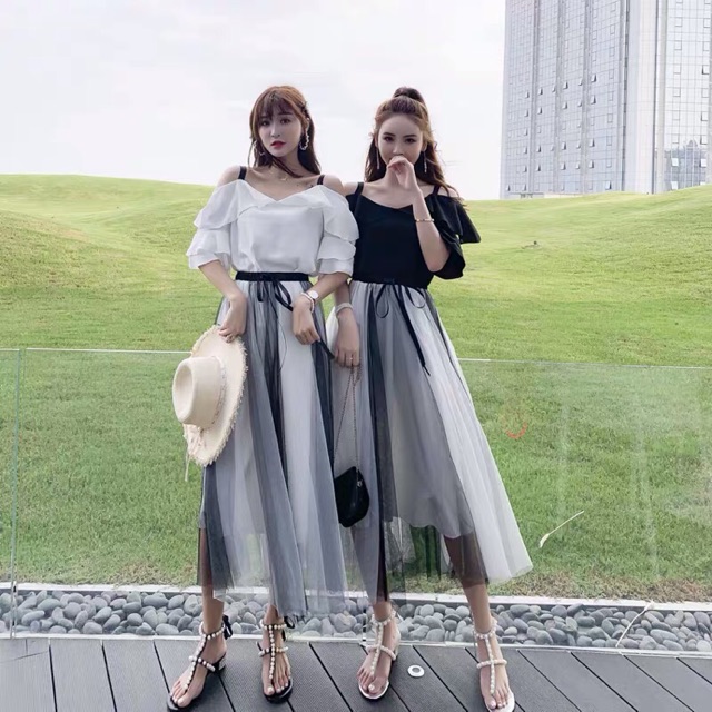Váy voan hoạ tiết ( Thuy Linh)