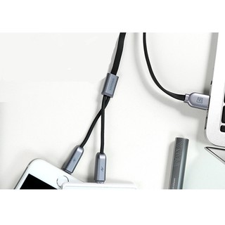 Dây cáp sạc 2 in 1 Lightning và Micro USB Remax Same Time(BM-00079)