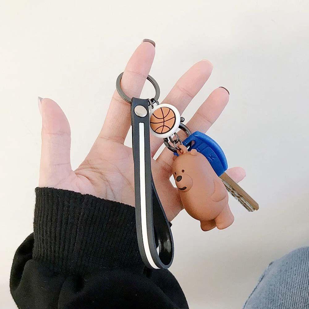 [COD] Móc Khóa Ba Chiều Hình Gấu Nhỏ Hoạt Hình Ba Chiều Có Dây Đeo Quà Tặng Bakcpack