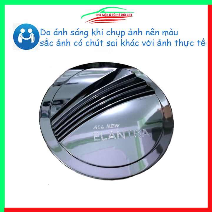Ốp nắp xăng Elantra 2016-2021 mạ crom bảo vệ chống trầy trang trí ô tô