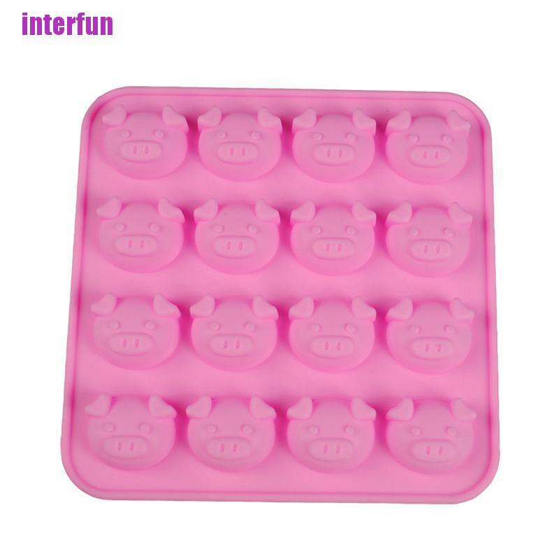 Khuôn Làm Bánh Chất Liệu Silicone Hình Chú Heo Dễ Thương