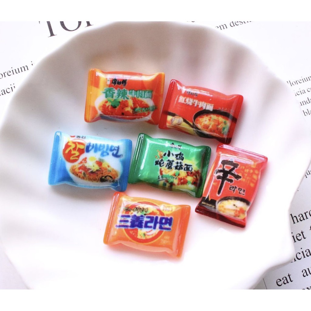 Charm  slime/ Dụng Cụ Charm Trang Trí  Hình Gói Mì Ăn Liền