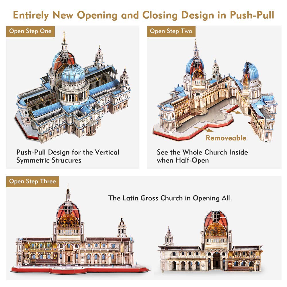 Mô hình giấy 3D CubicFun - Saint Paul's Catheral 643 mảnh - MC270h