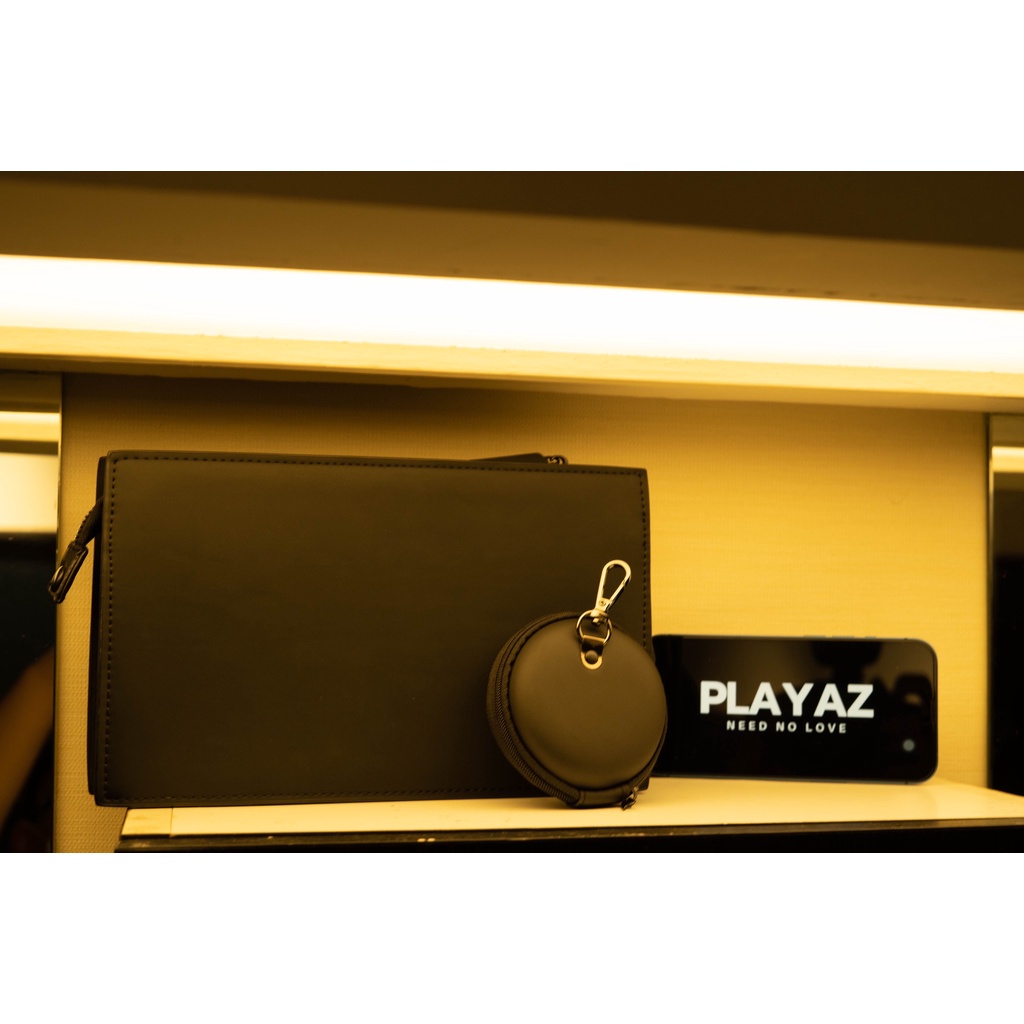 Túi Da Đeo Chéo, Dây Xích Kèm Túi Tròn Mini Crossbody Bag PLAYAZ