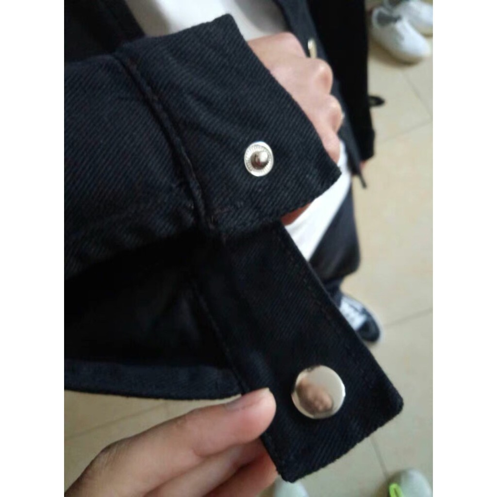 (Ảnh thật +Order) Áo khoác jeans xanh rêu - Denim jacket ulzzang unisex oversize Hàn street style -Hàng nhập khẩu