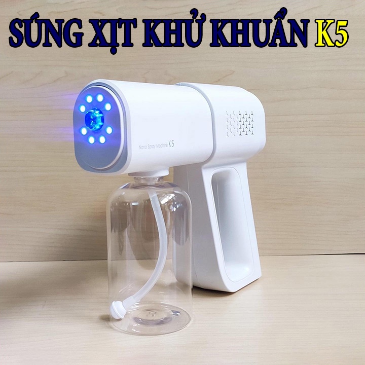 Máy Phun Sương Khử Khuẩn Nano K5 Tia Cực Tím, Cao Cấp - Có Đèn Hồng Ngoại